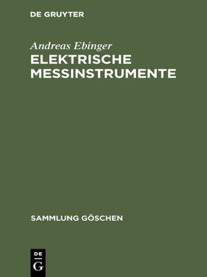 cover image of Elektrische Meßinstrumente